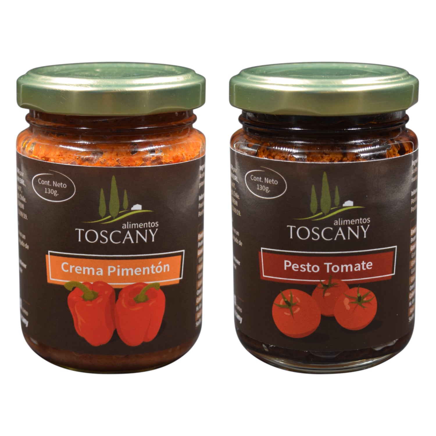 Pack Dúo Pesto Tomate Deshidratado y Pimentón Asado