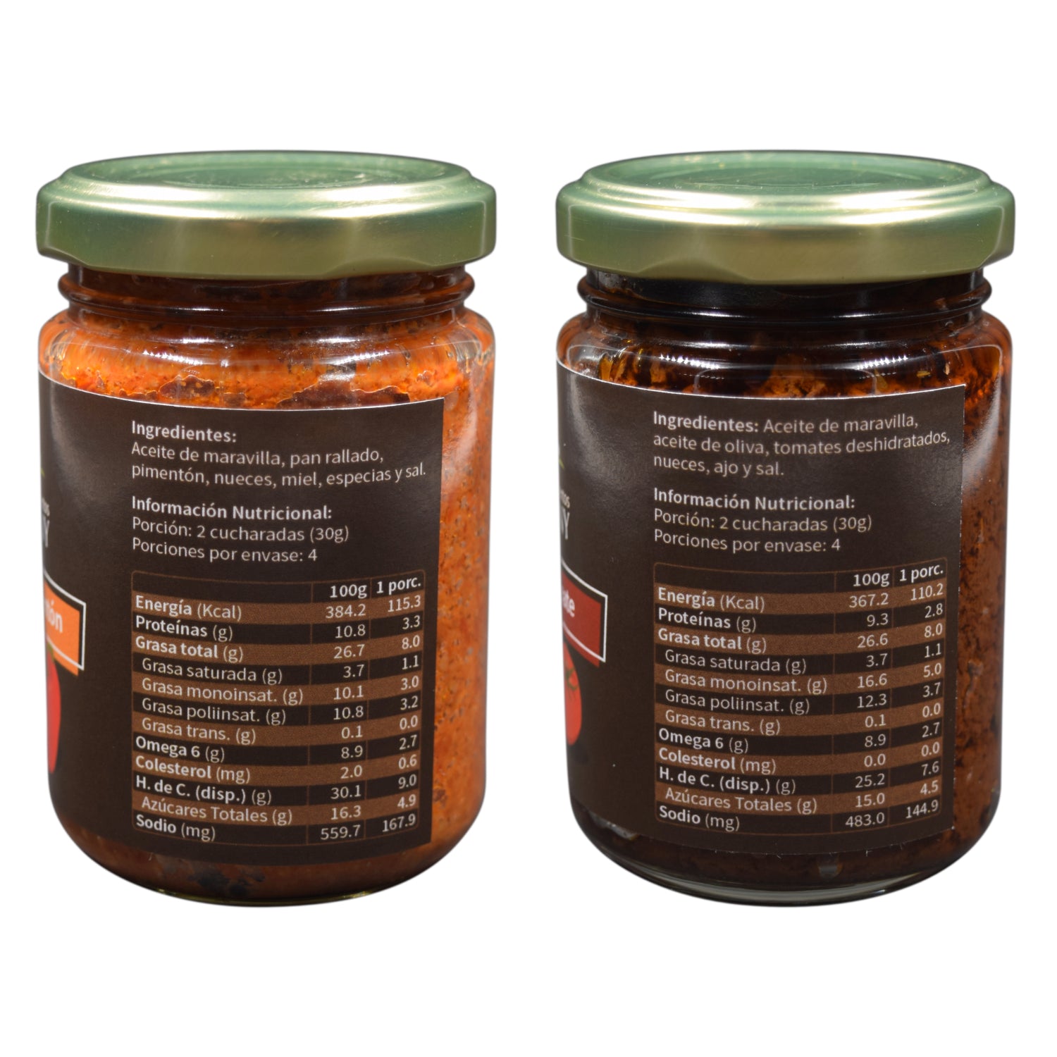 Pack Dúo Pesto Tomate Deshidratado y Pimentón Asado