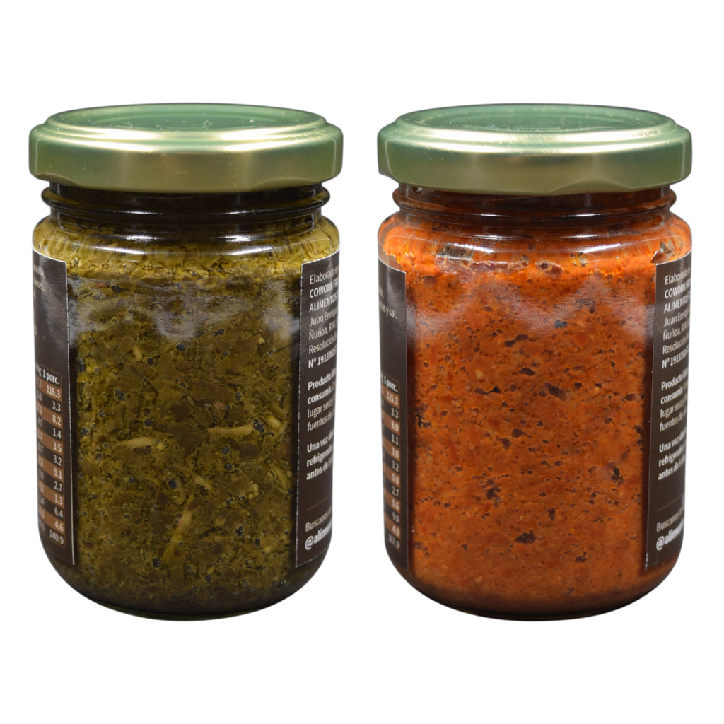 Pack Dúo Pesto Albahaca y Pimentón Asado