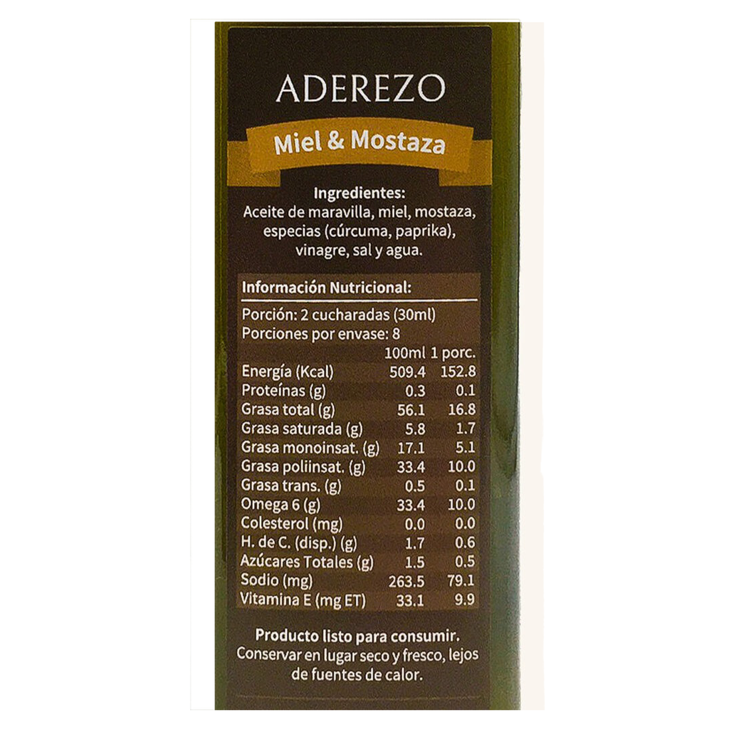 Aderezo Miel Mostaza - Saludable