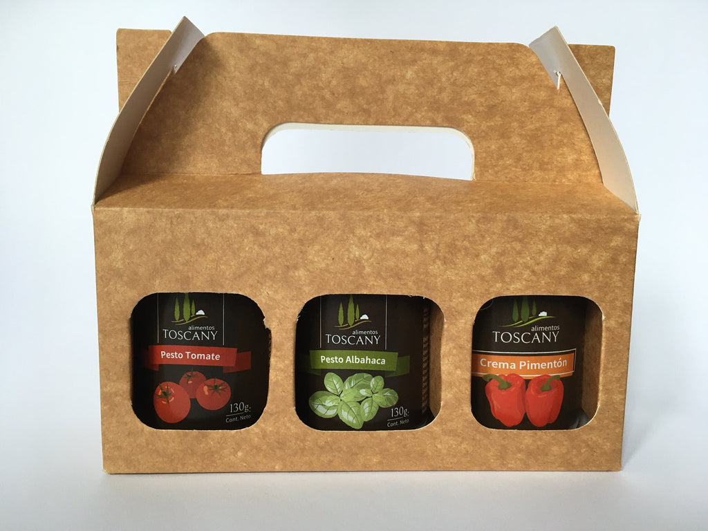 Pack Trío Pestos - Tomate Deshidratado - Albahaca - Pimentón Asado