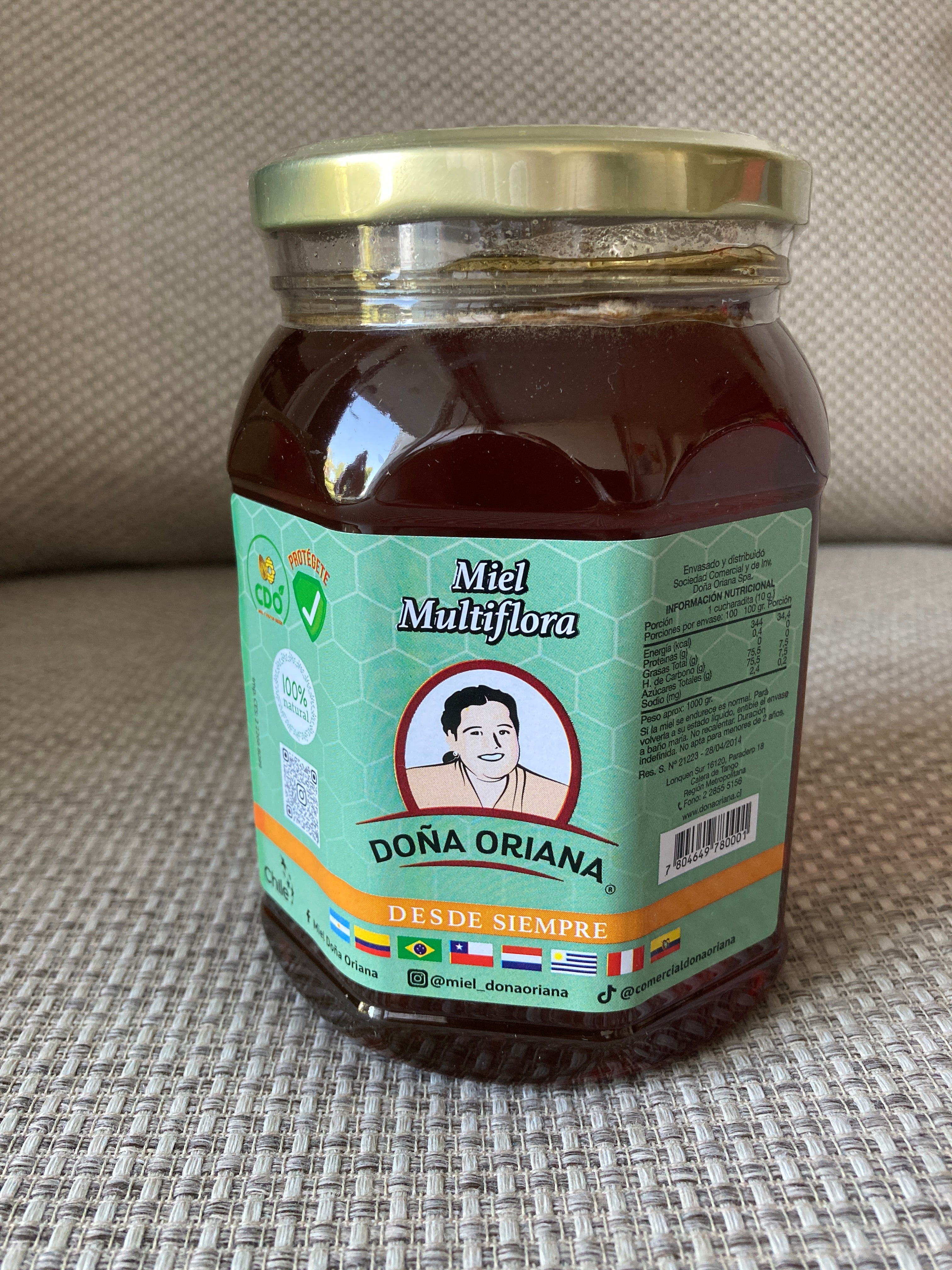 Miel Multiflora Oriana 100% Natural 1kg