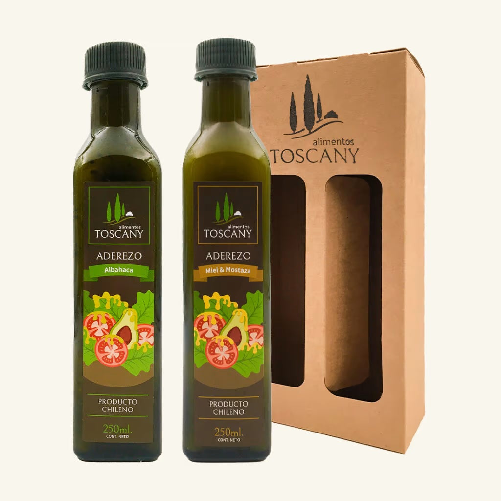 Pack Dúo Aderezos Albahaca y Miel Mostaza Natural