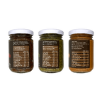 Pack Trío Pestos - Tomate Deshidratado - Albahaca - Pimentón Asado